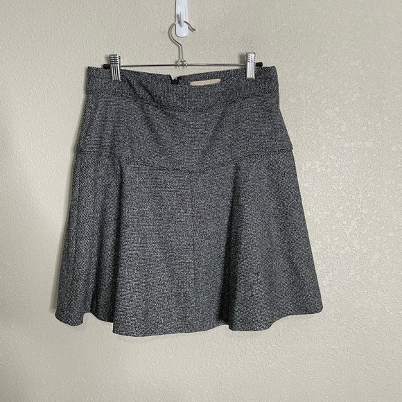 Banana Republic Black Gray Flounce Workwear Skirt 2 - Picture 3 of 5